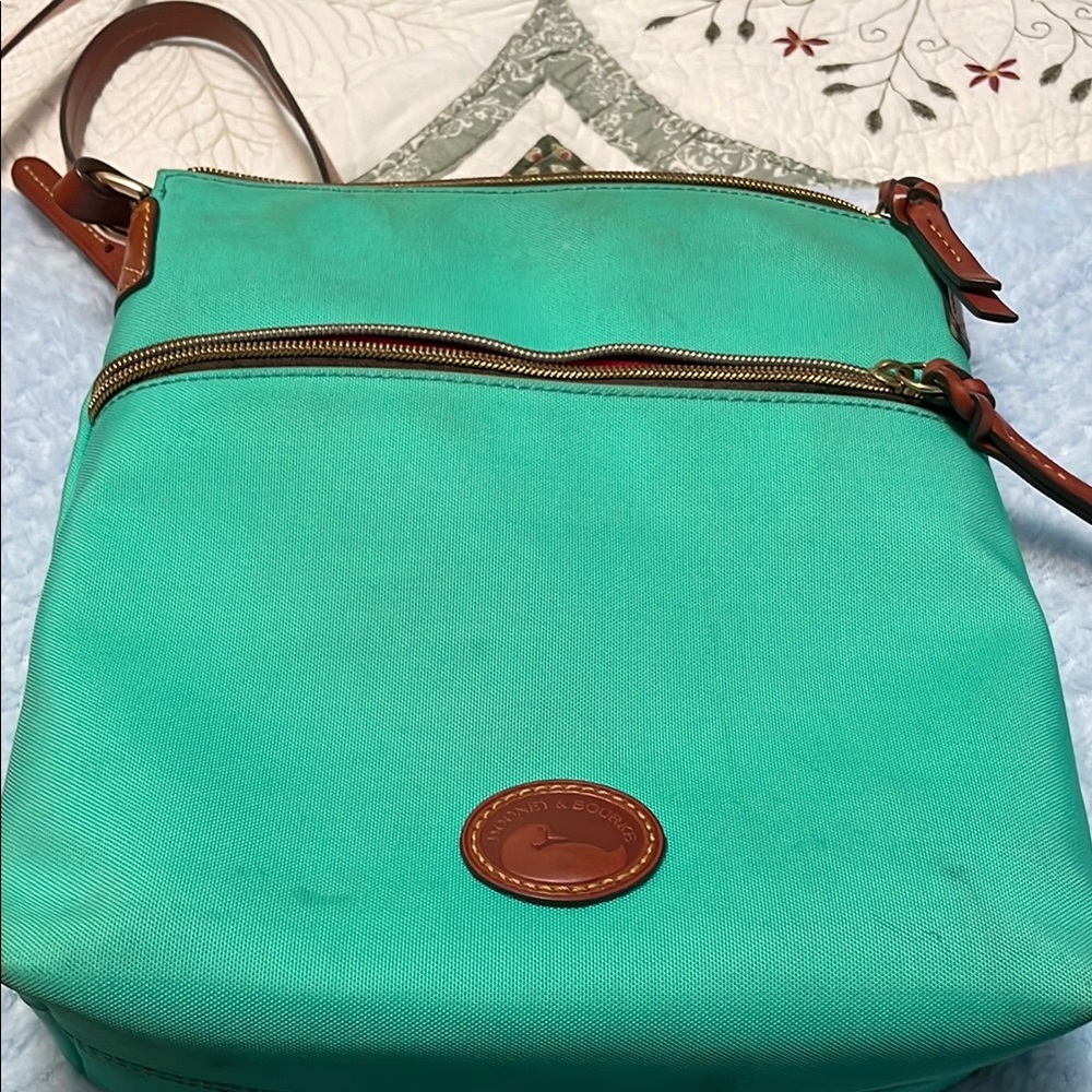 Dooney & Bourke Blue and Brown Crossbody Bag